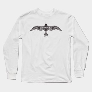 Ocracoke Island, NC Summertime Vacationing Bird Flight Long Sleeve T-Shirt